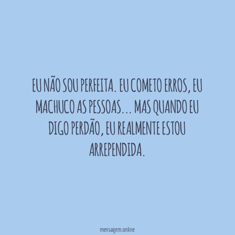 Eu não sou perfeita