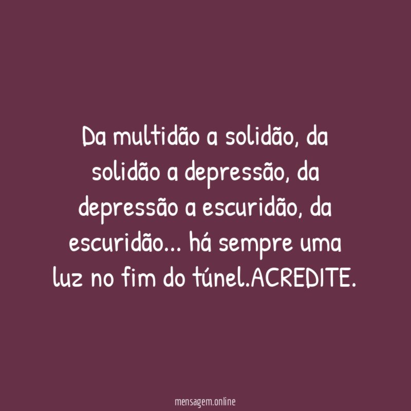 Da multidão a solidão