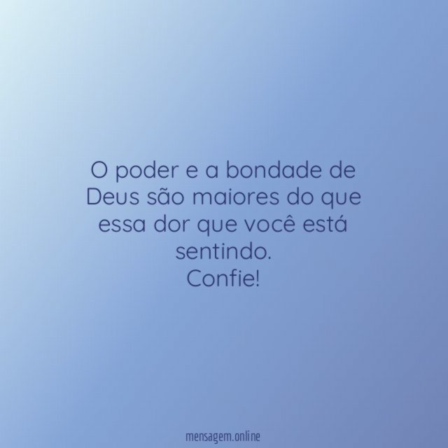 O poder e a bondade de Deus são