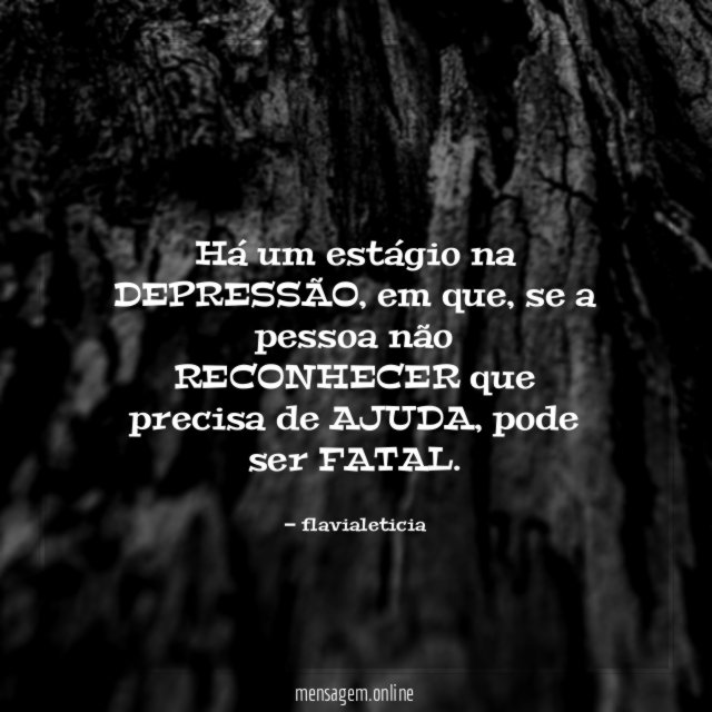 Há um estágio na DEPRESSÃO