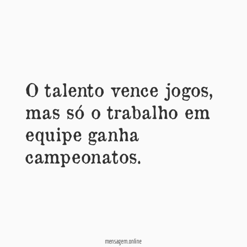 O talento vence jogos
