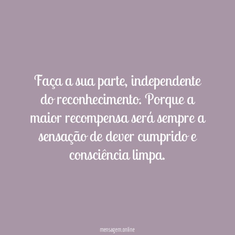 Faça a sua parte
