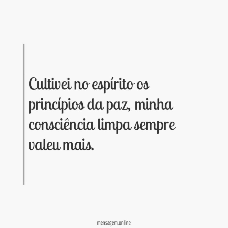Cultivei no espírito os princípios da paz