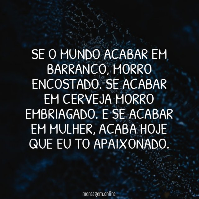 Se o mundo acabar em barranco