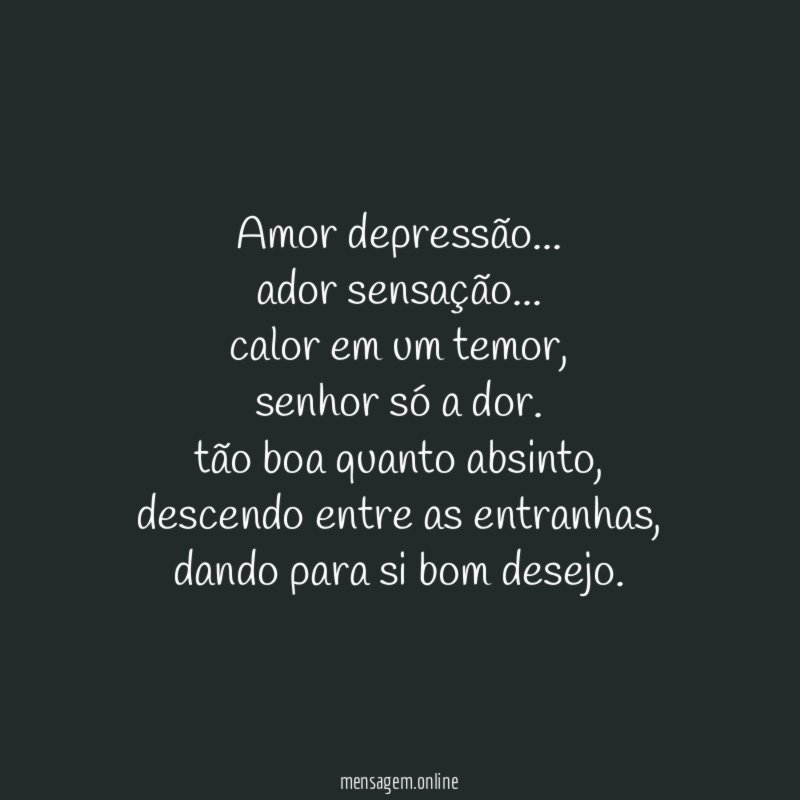 amor depressão