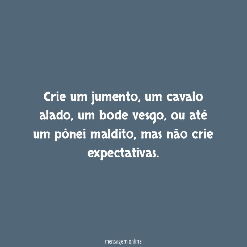 Crie um jumento