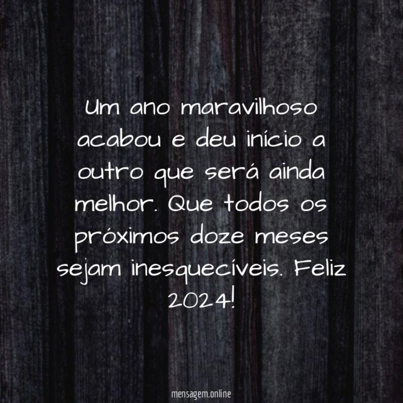Um ano maravilhoso acabou e deu início a