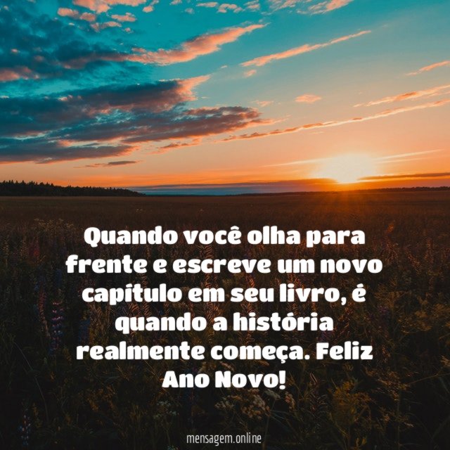 Quando você olha para frente e escreve um