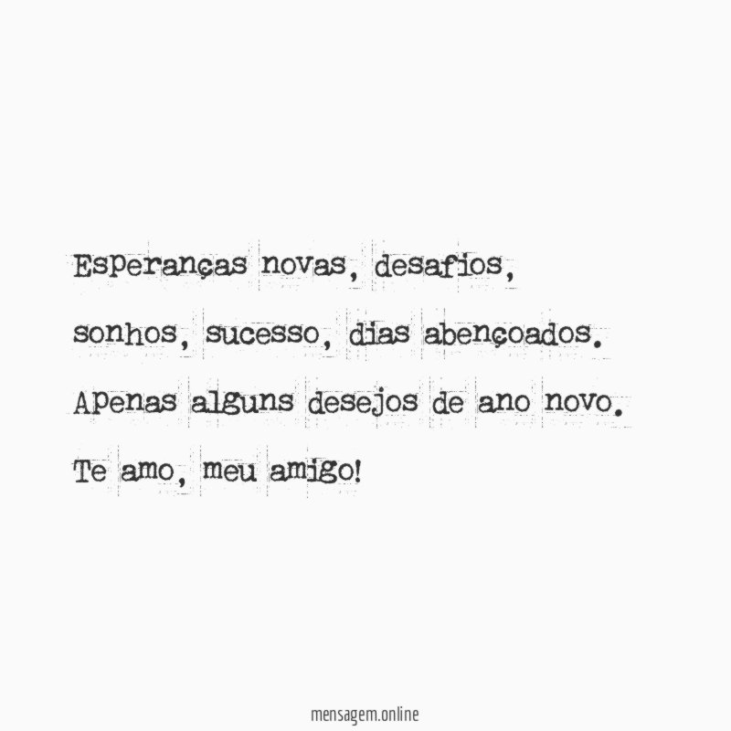 Esperanças novas