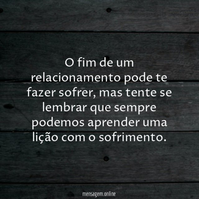 O fim de um relacionamento pode te fazer sofrer