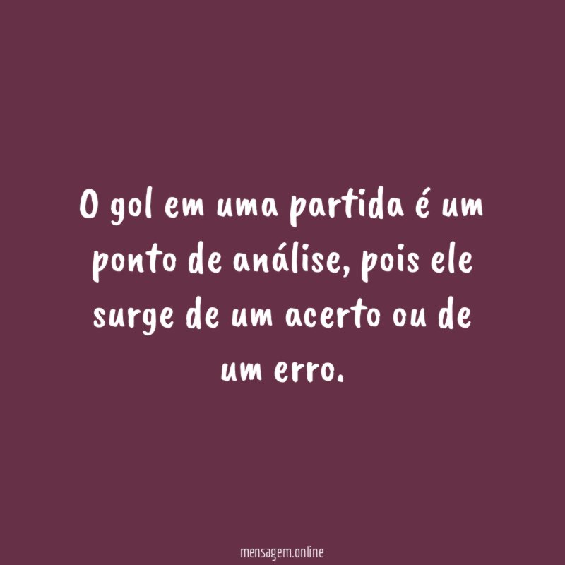 O gol em uma partida é um ponto de análise