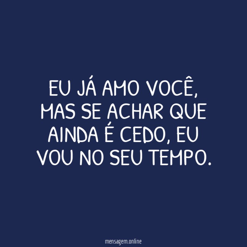Eu já amo você