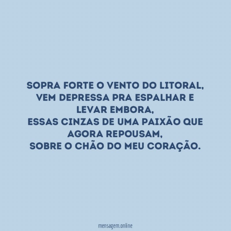 Sopra forte o vento do litoral