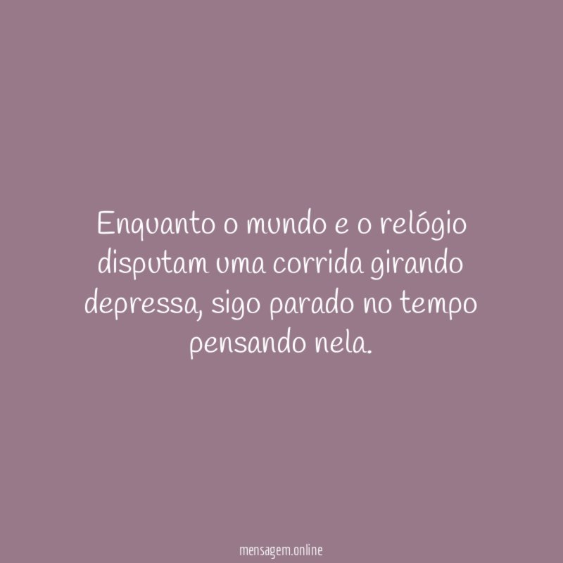 Enquanto o mundo e o relógio disputam uma corrida girando depressa