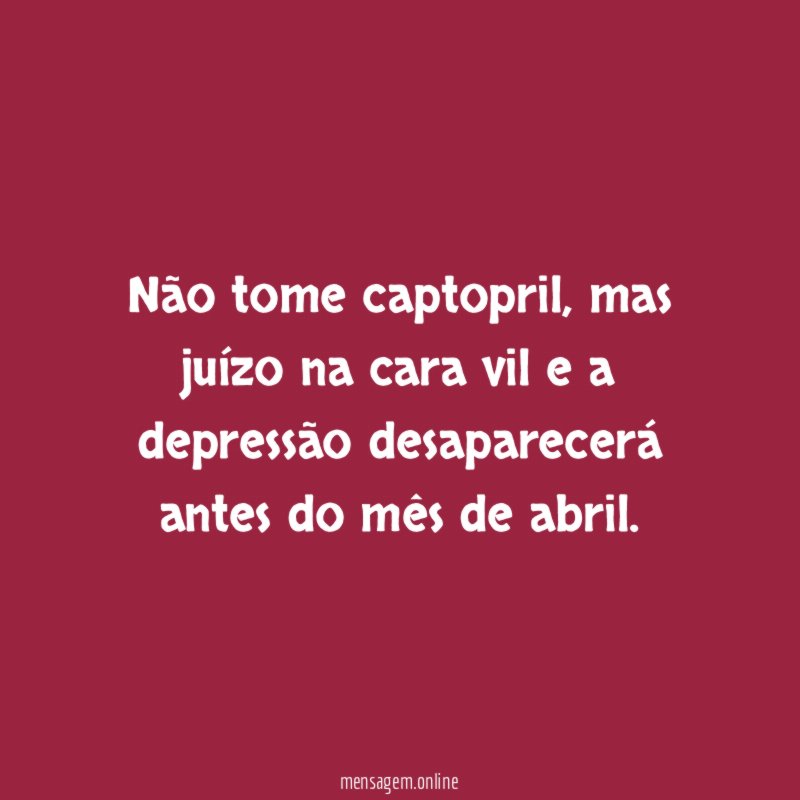 Não tome captopril