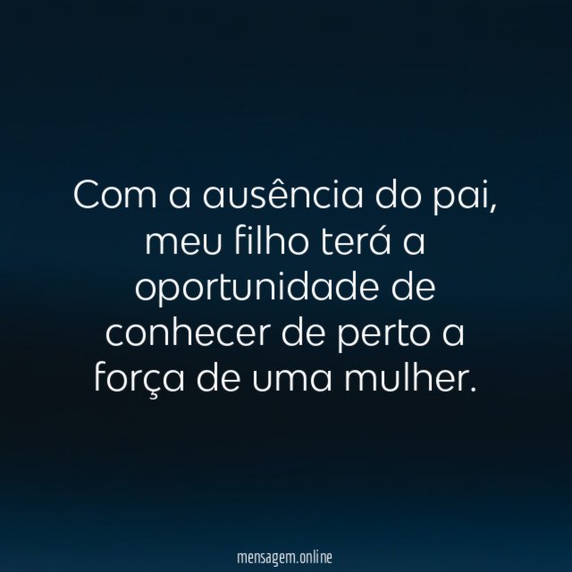 Com a ausência do pai