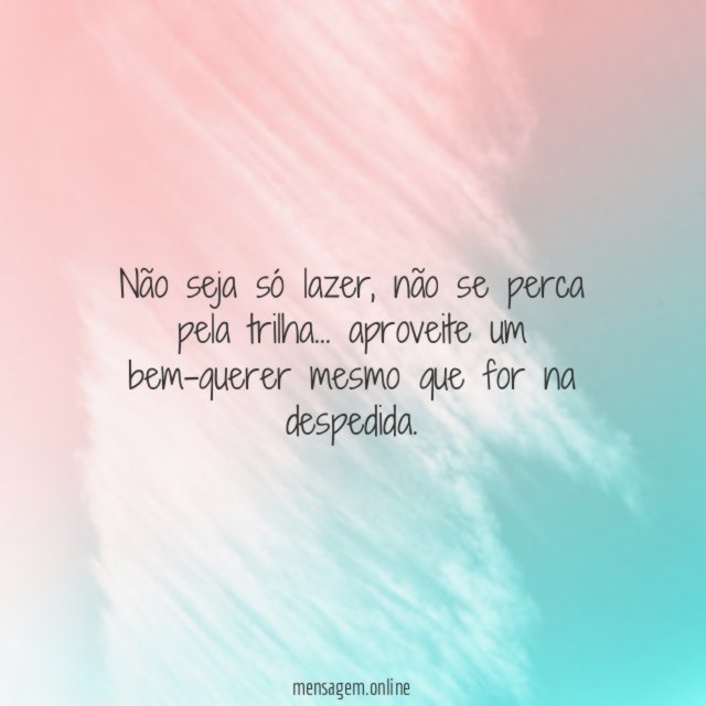 Não seja só lazer