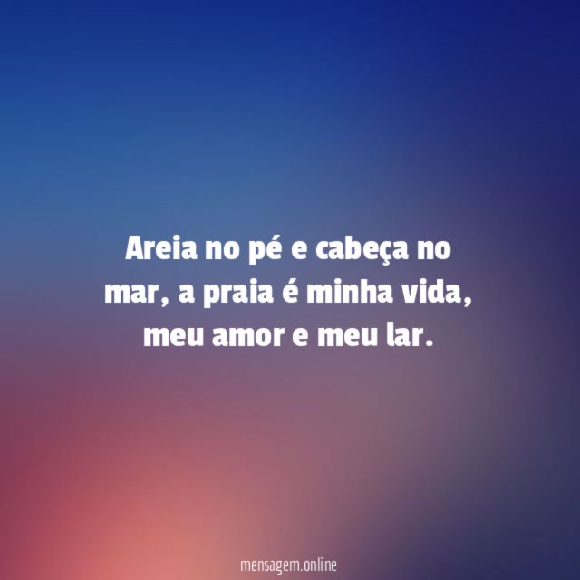 Areia no pé e cabeça no mar