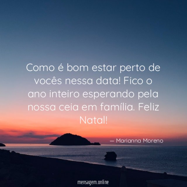 Como é bom estar perto de vocês nessa data
