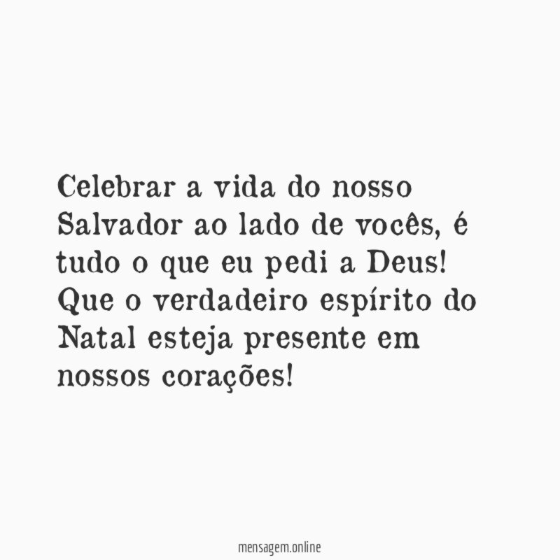 Celebrar a vida do nosso Salvador ao lado de vocês