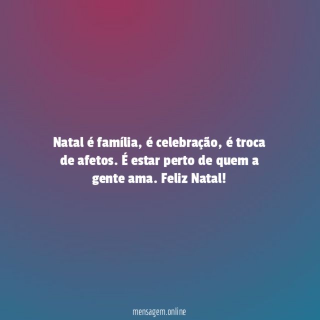 Natal é família
