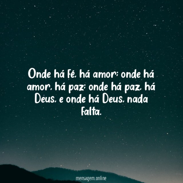 Onde há fé