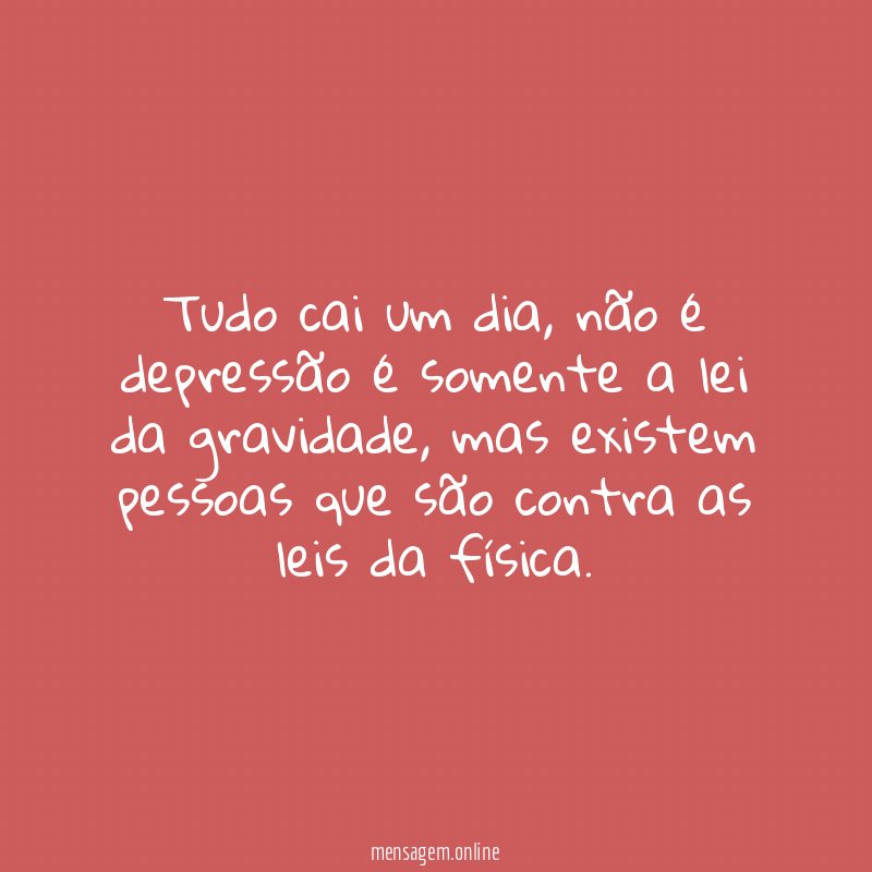 Tudo cai um dia