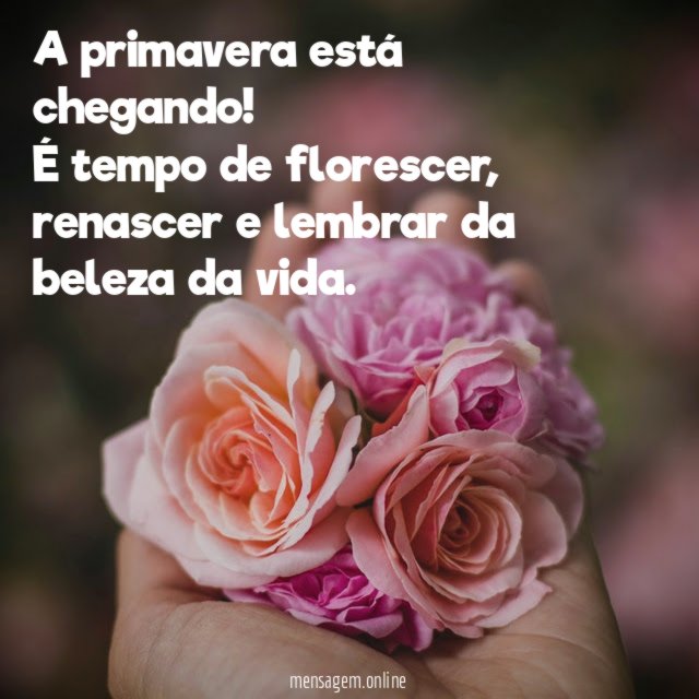 A primavera está chegando