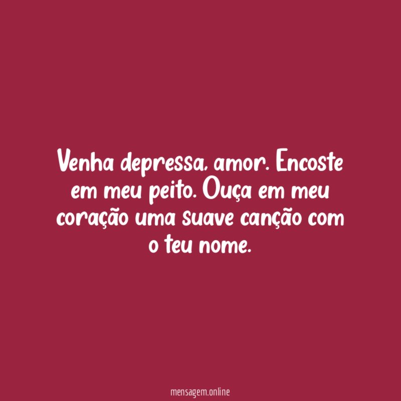 Venha depressa