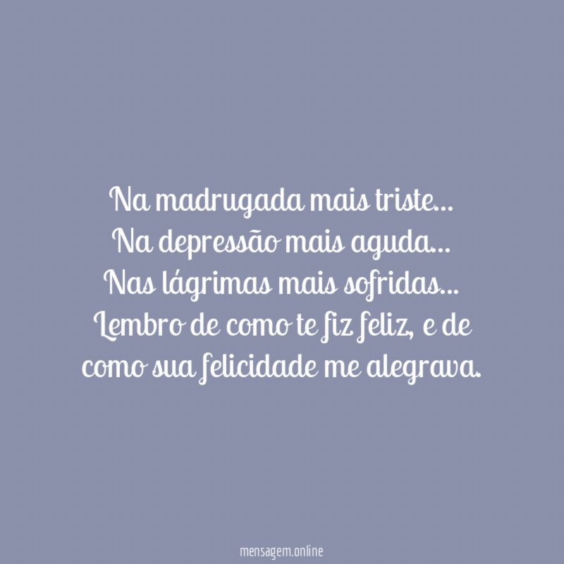 Na madrugada mais triste