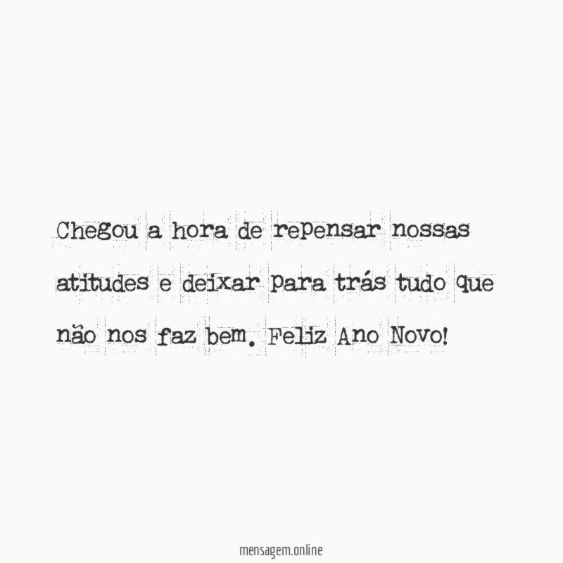Chegou a hora de repensar nossas atitudes