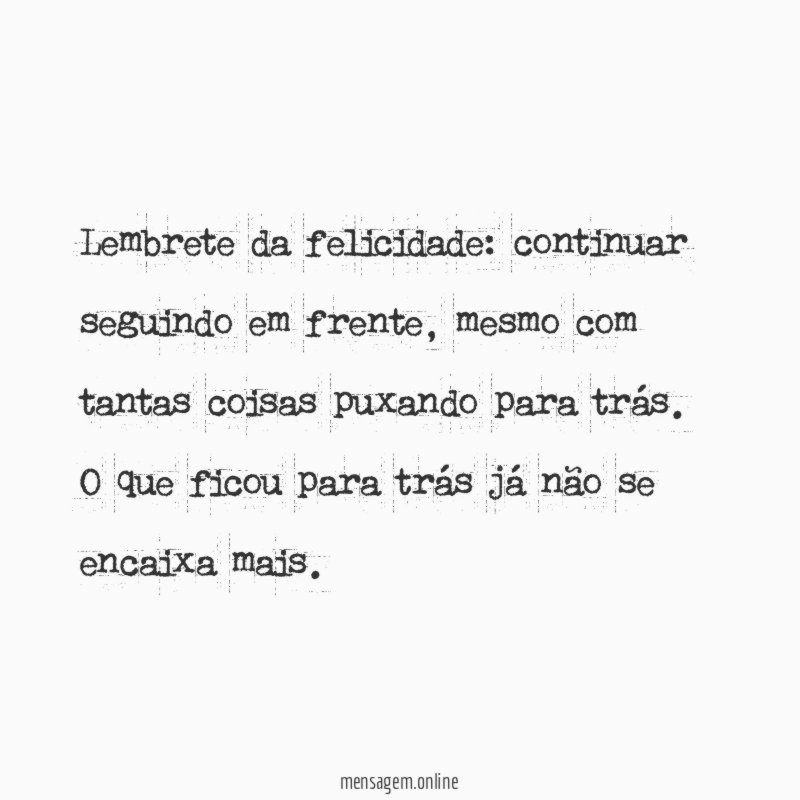 Lembrete da felicidade