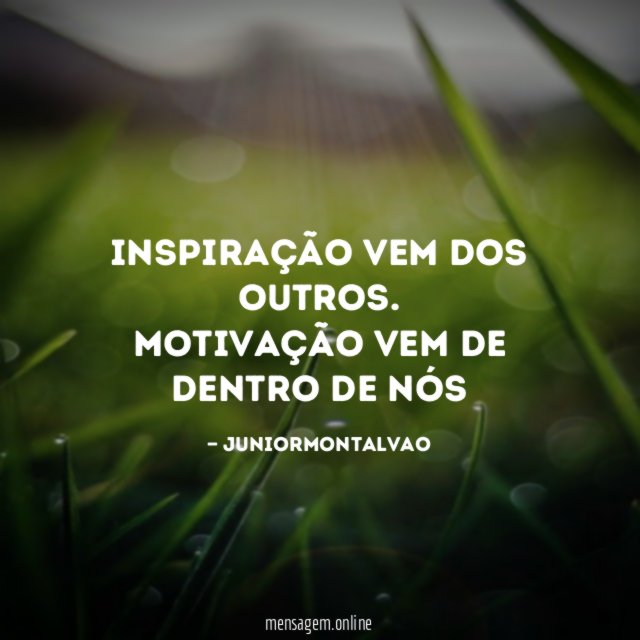 Inspiração vem dos outros