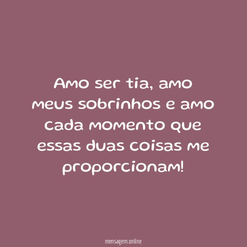 Amo ser tia
