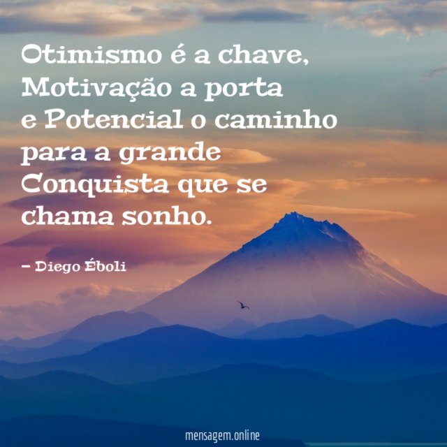 Otimismo é a chave