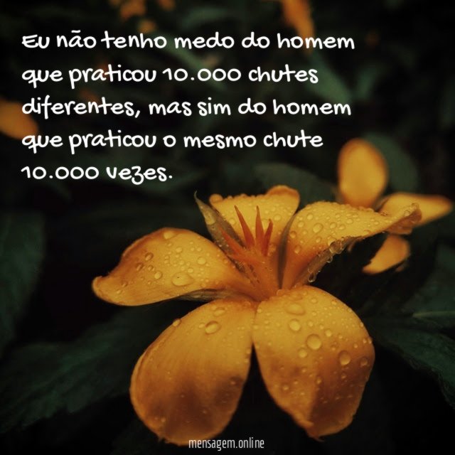 Eu não tenho medo do homem que praticou 10