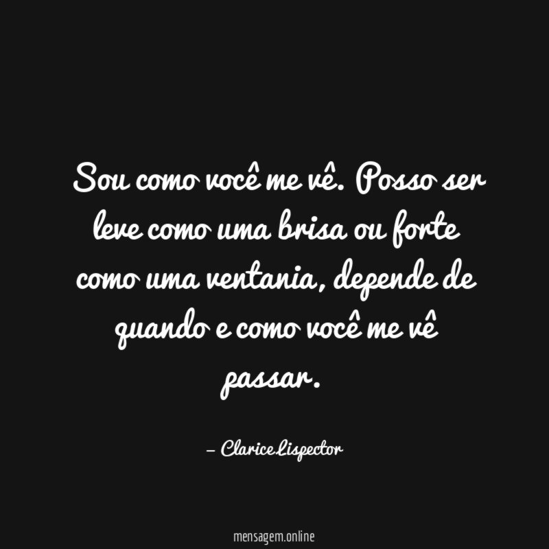 Sou como você me vê