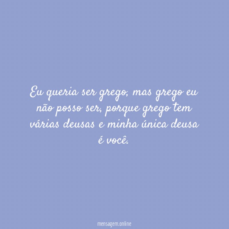 Eu queria ser grego