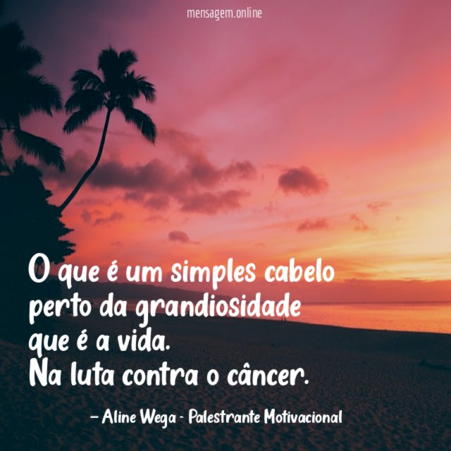 O que é um simples cabelo perto da grandiosidade que é a vida