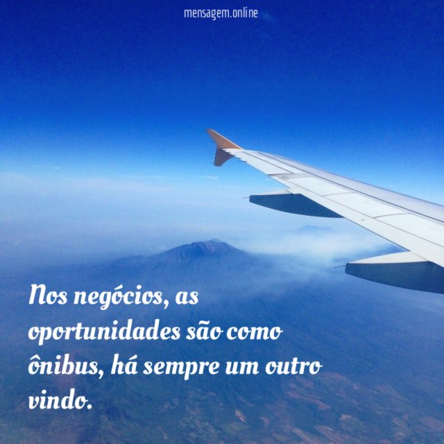 Nos negócios
