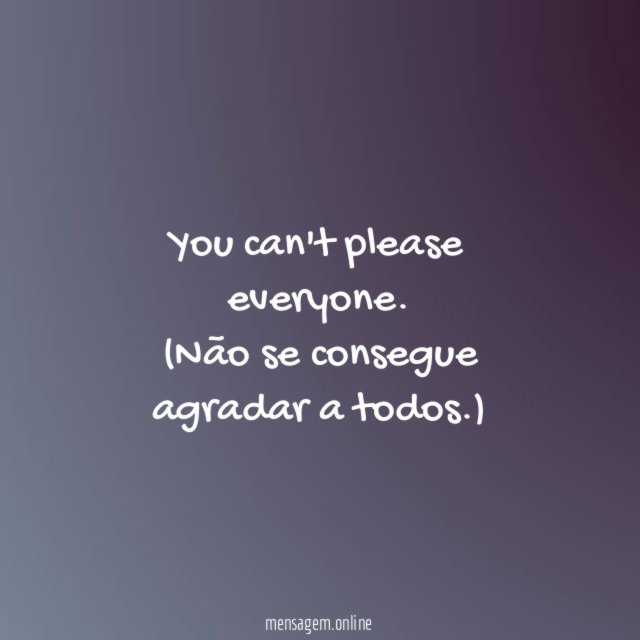 You can't please everyone