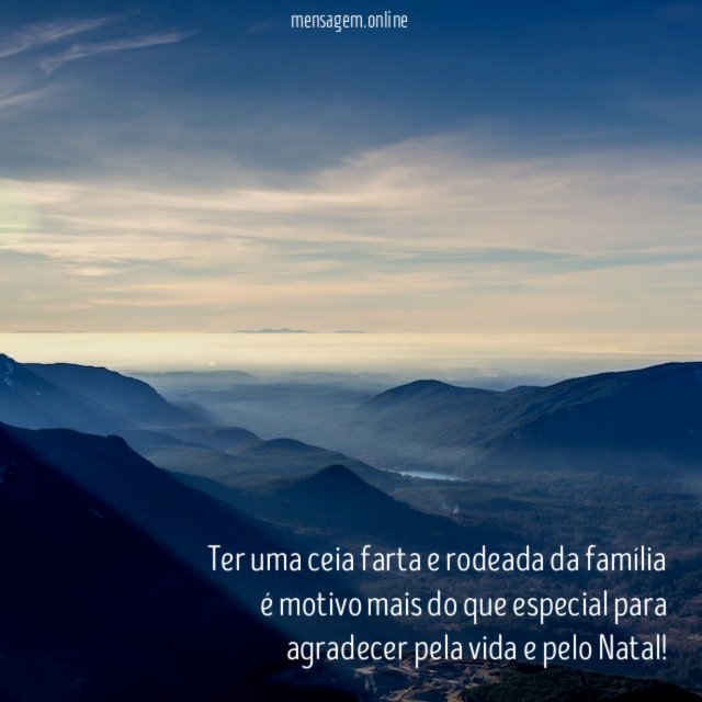 Ter uma ceia farta e rodeada da família