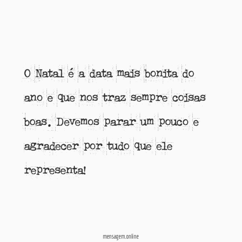 O Natal é a data mais bonita do