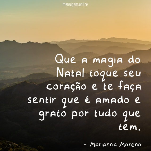 Que a magia do Natal toque seu coração