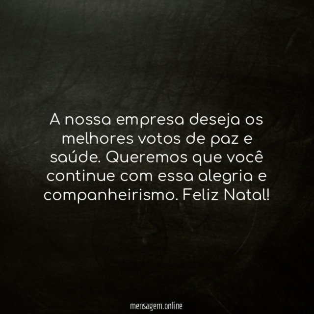 A nossa empresa deseja os melhores votos de paz e saúde
