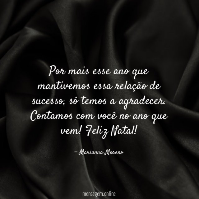 Por mais esse ano que mantivemos essa relação de sucesso