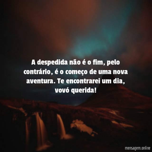 A despedida não é o fim