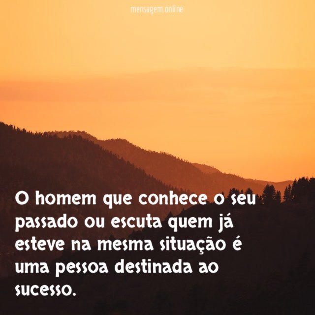 O homem que conhece o seu passado ou
