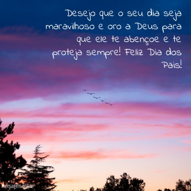 Desejo que o seu dia seja maravilhoso