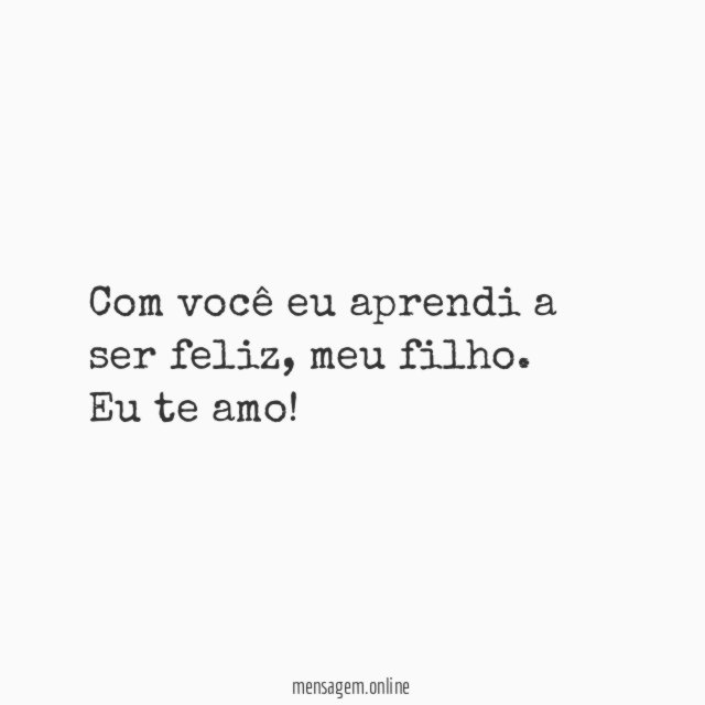 Com você eu aprendi a ser feliz